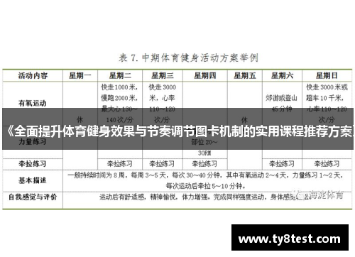 《全面提升体育健身效果与节奏调节图卡机制的实用课程推荐方案》